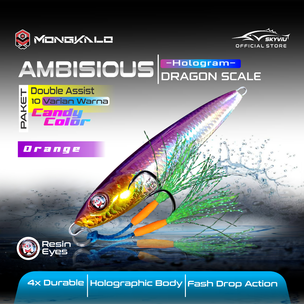 Mongkalo Ambisious Sisik-Kecil noGID noMotif Candy 30 Ungu