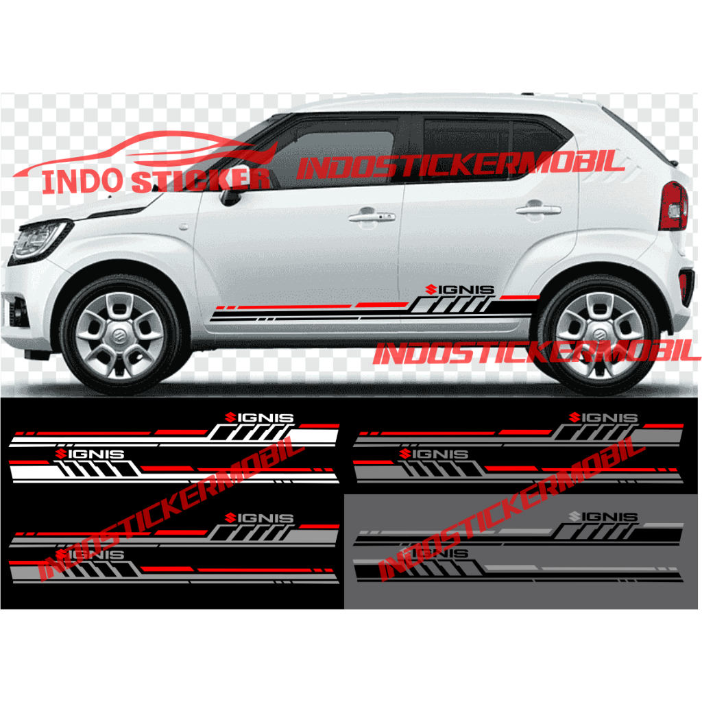 Cutting sticker mobil ignis stiker list stripe body samping mobil suzuki ignis sticker terbaru ignis