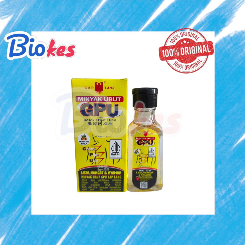 MINYAK GPU PALA 30ML minyak oles pereda nyeri dan pegal-pegal