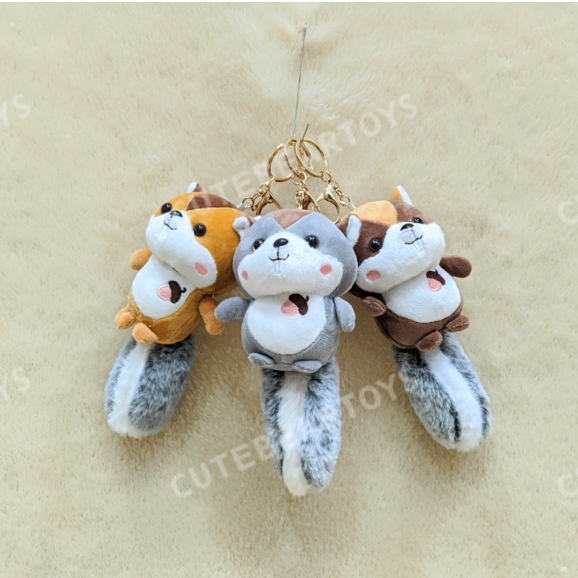 Gantungan Kunci Tupai Gemoy With Ekor Panjang