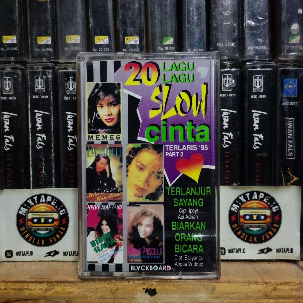 Kaset Pita - 20 Lagu Lagu Slow Cinta Terlaris 95 Part 2 - Kompilasi Indonesia - Radio Tape - Kaset -