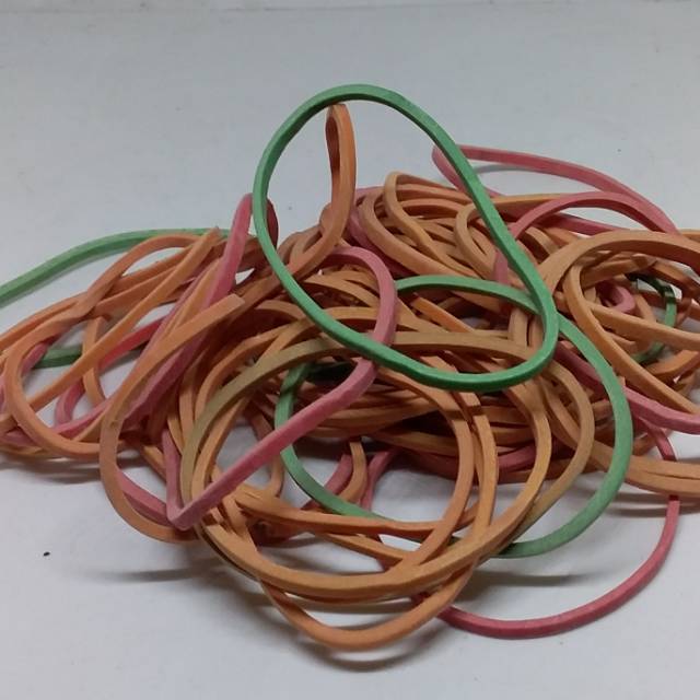 

Karet warna warni 500 gram / Karet warna warni