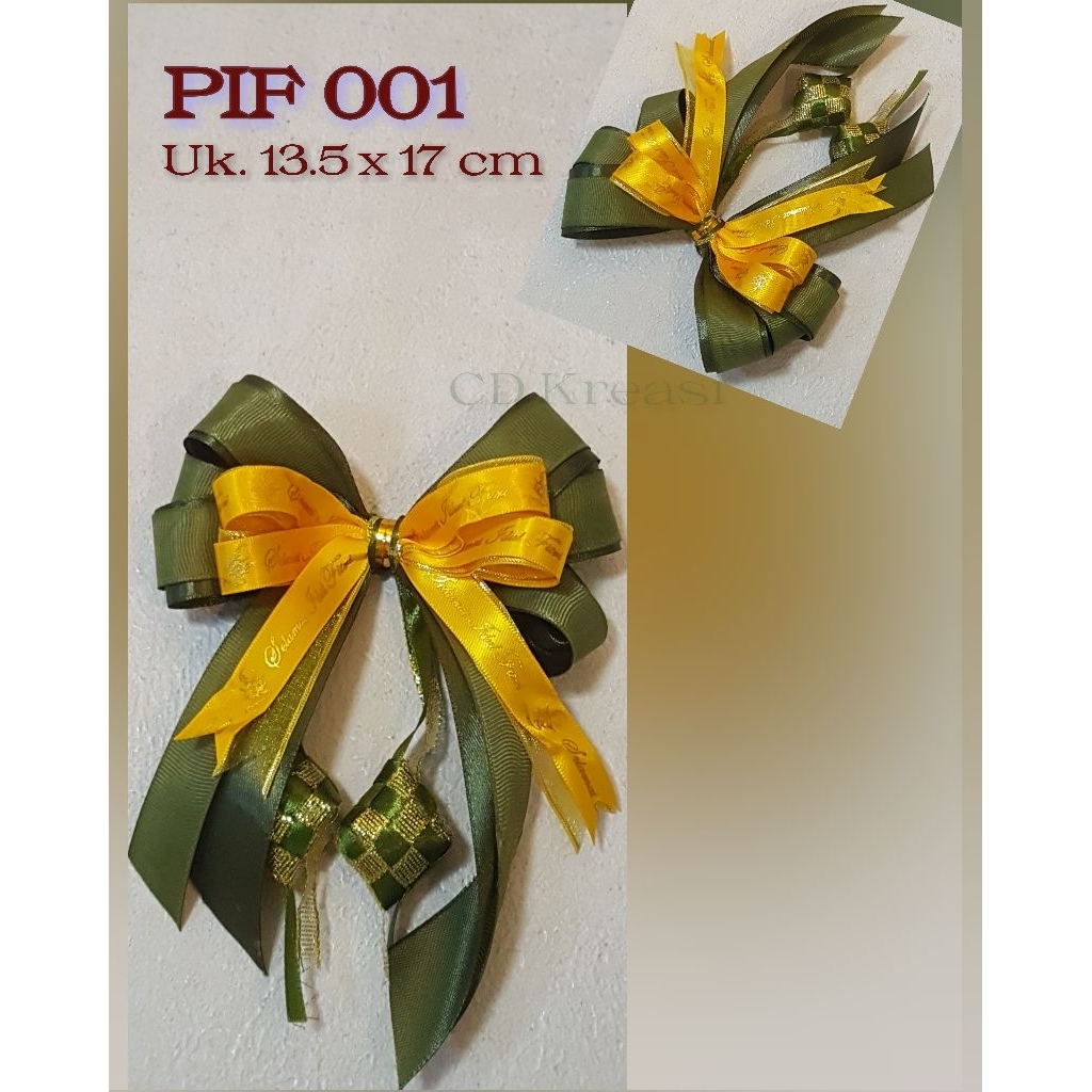 pita Jadi - Pita Idul Fitri / Pita Lebaran / Eid Mubarak Ribbon 3 layer, PIF-001