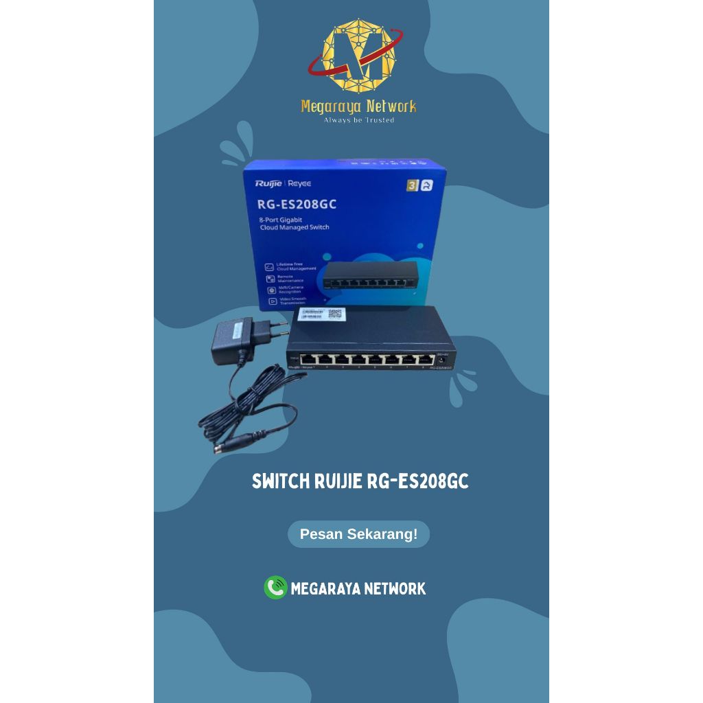 Switch hub ruijie RG-ES208GC / RG-ES205GC cloud managed gigabit