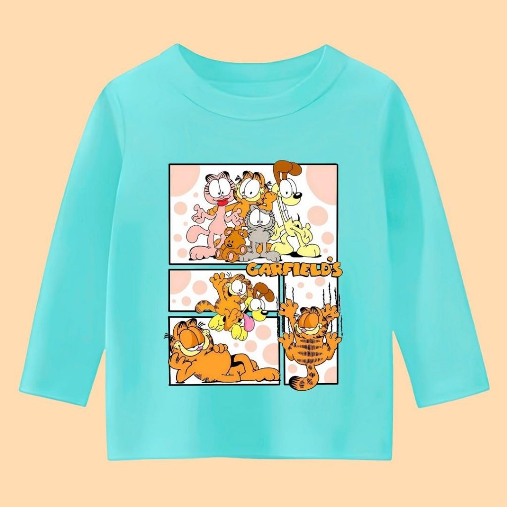 KAOS ANAK LAKI LAKI LENGAN PANJANG MOTIF GARFIELD