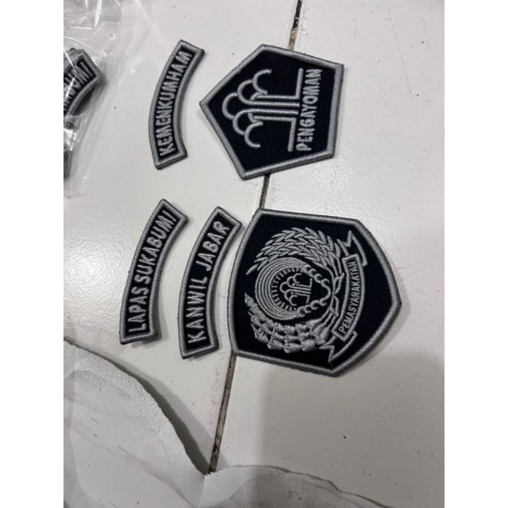 Badge Kemenkumham Pengayoman Bordir / Lambang Kemenkumham + Pengayoman
