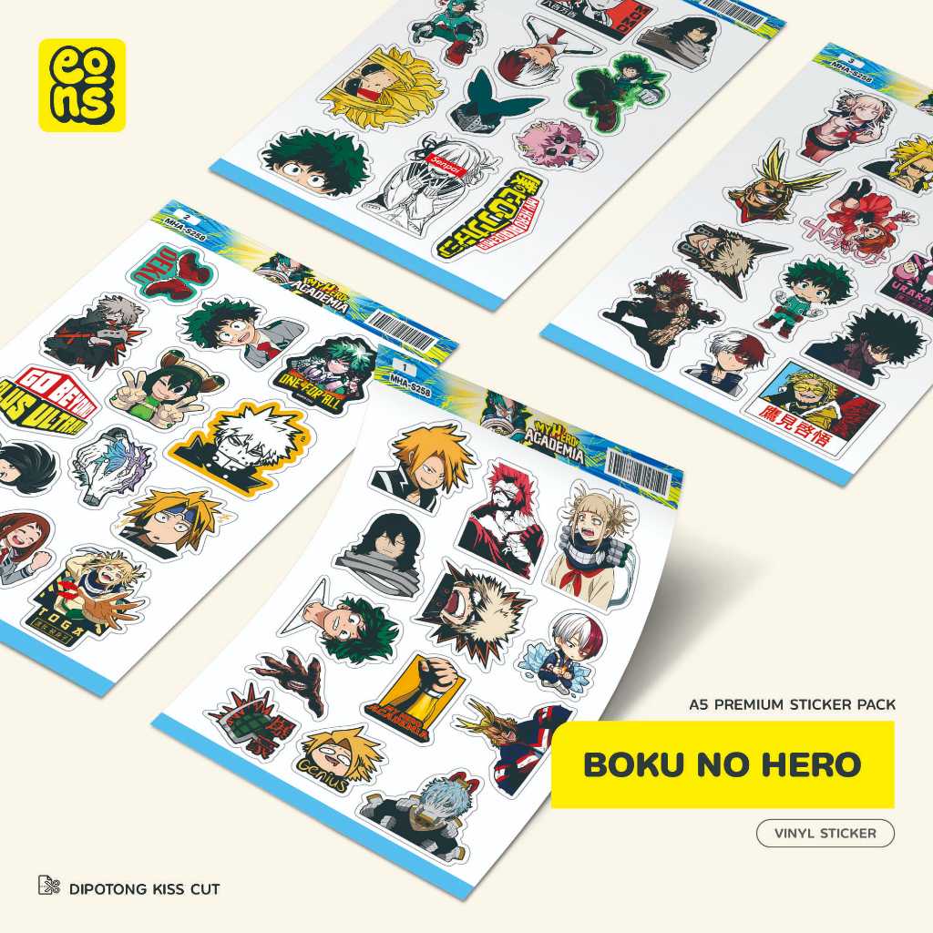

Stiker Pack Anime BOKU NO HEROWaterproof Aesthetic- untuk Laptop, Motor, dan Helm - Paper Stationery