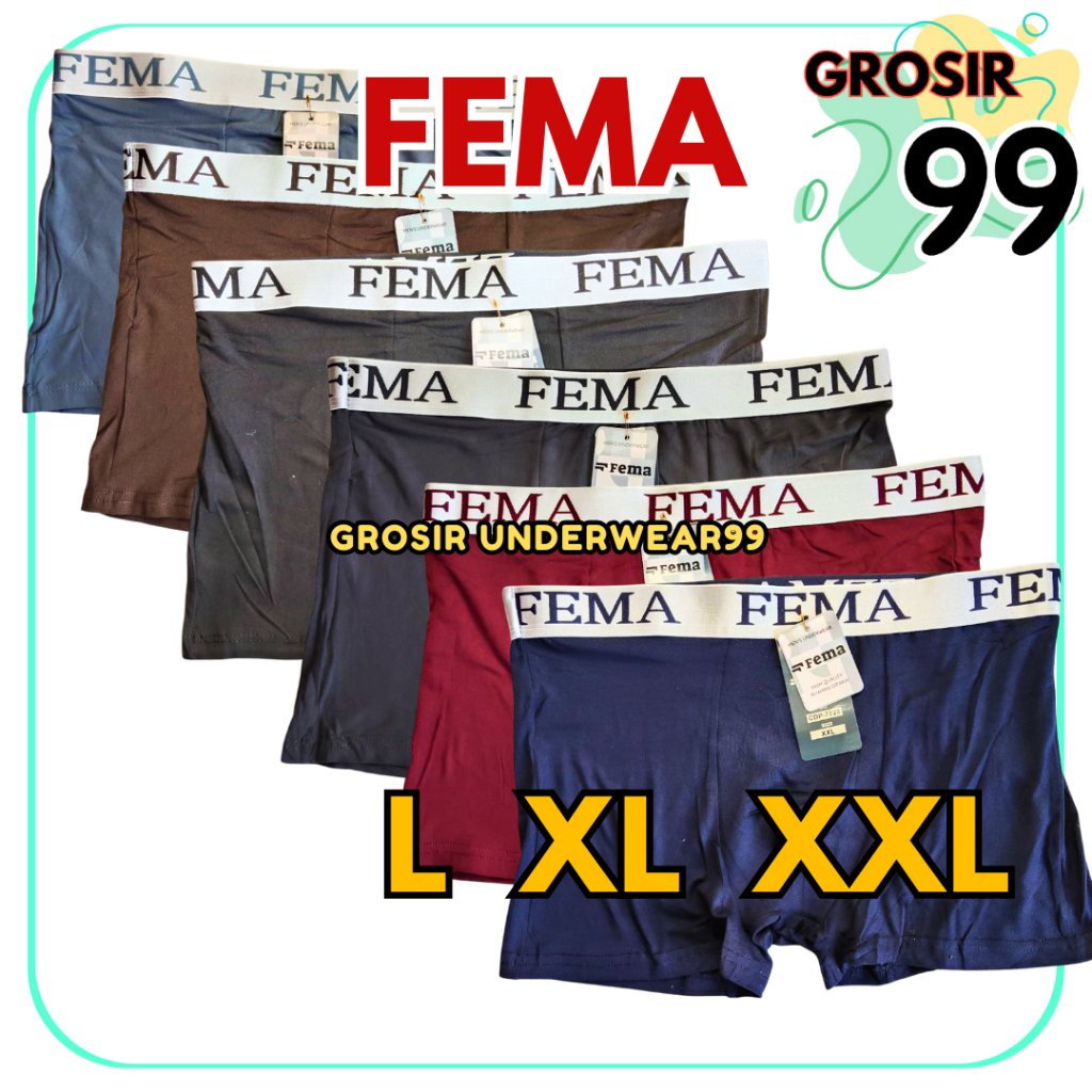 TERLARIS celana dalam pria Model Boxer Pria Sport FEMA Lengzhi PREMIUM GROSIR99