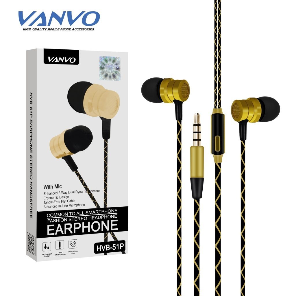Headset Earphone Handsfree Stereo Vanvo HVB-51P  Stereo Superbass Earphone