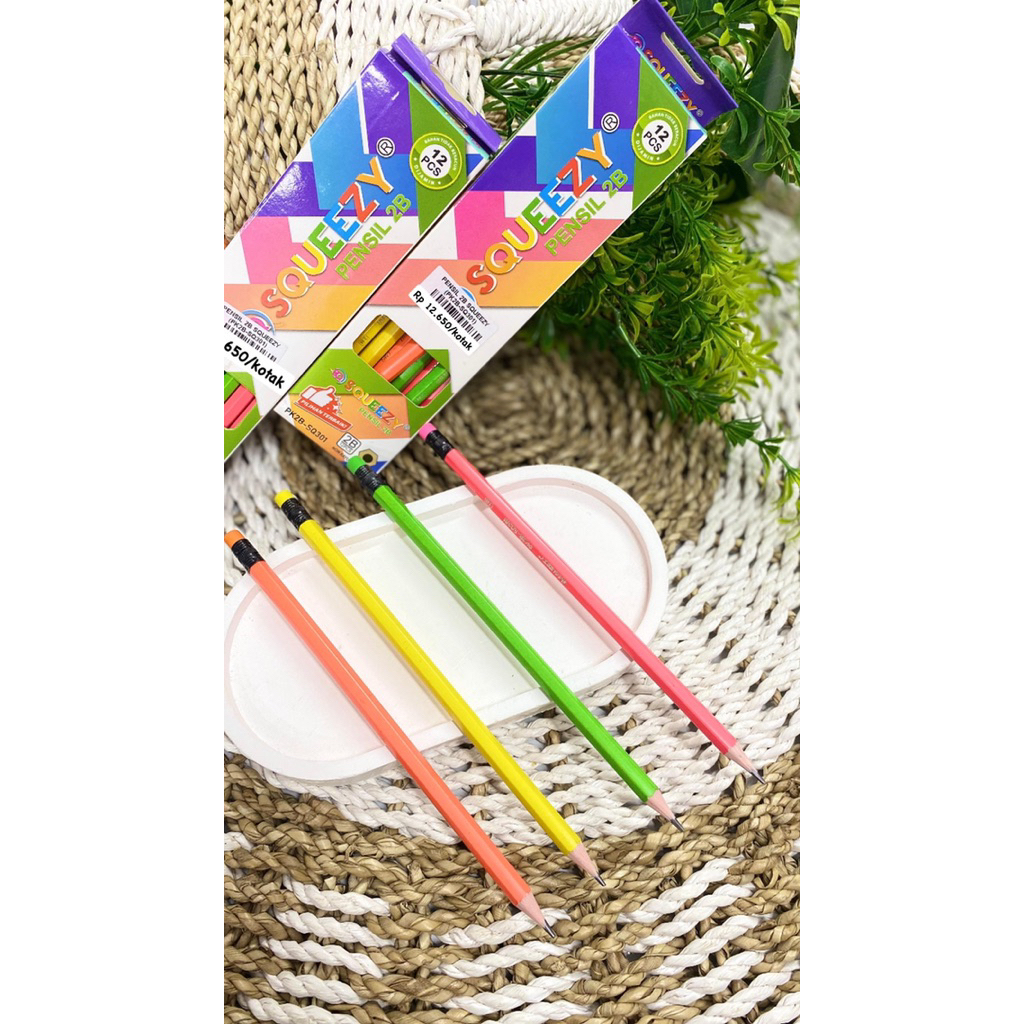 

Pensil 2B SQUEEZY Rainbow / Pensil kayu PK2B-SQ301
