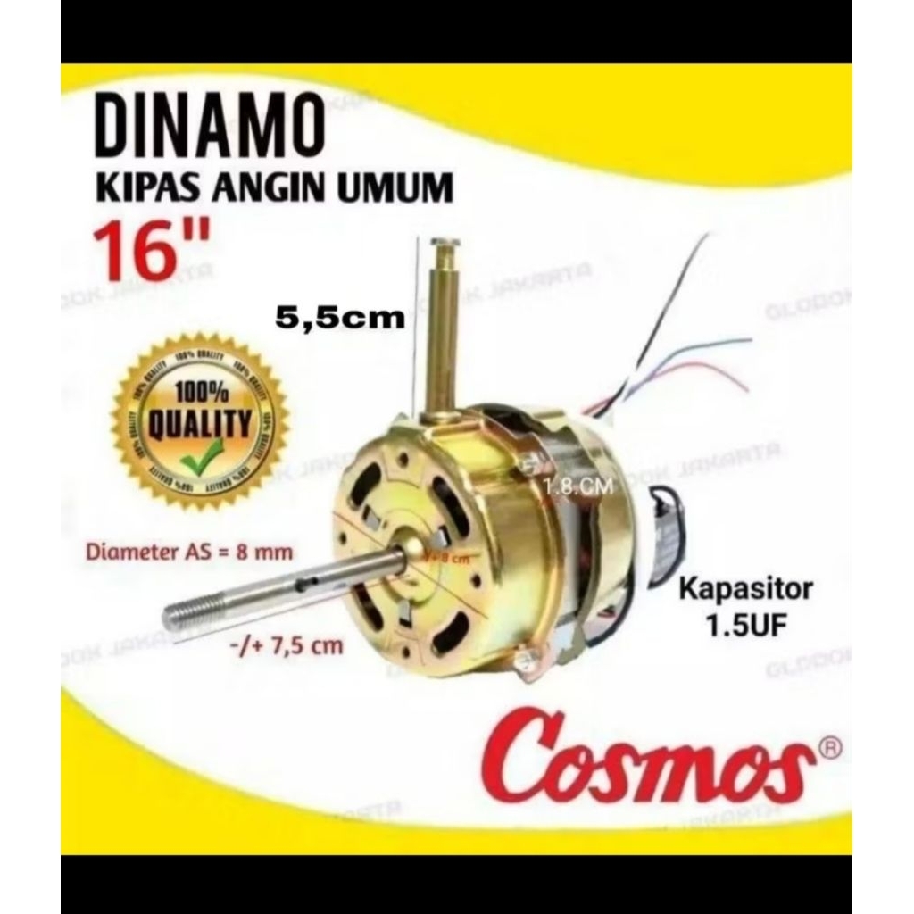 Dinamo kipas angin Berdiri merek China/Cosmos / Miyako/Maspion/Arashi 16"