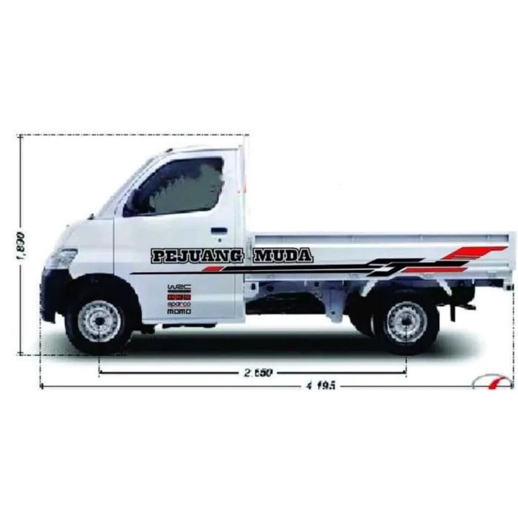 Sticker mobil pickup grandmax carry l300 dll pejuang muda stiker list terlaris mobil pickup grandmax