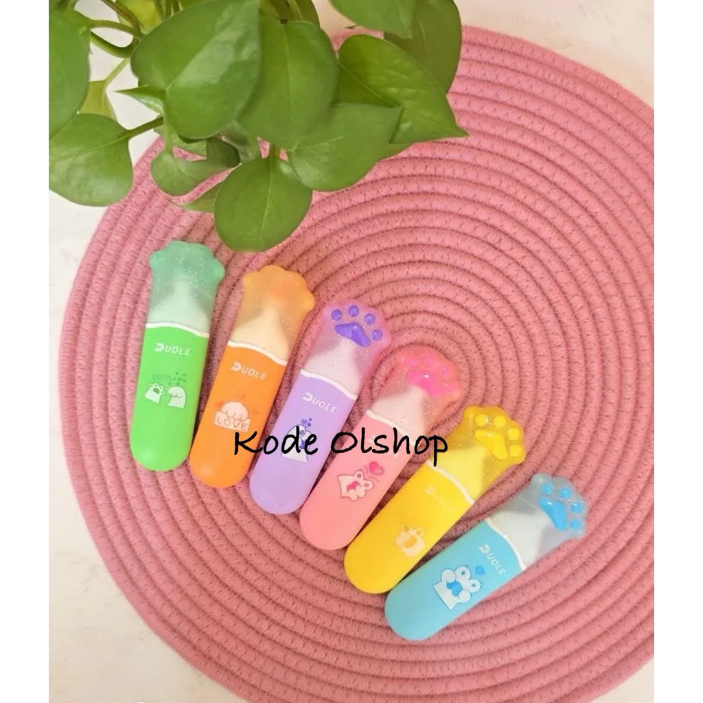 

Kode Atk - Stabilo Highlighters Duole Paw Series / Stabilo Warna Bentuk Tapak Kaki Kucing Lucu Gemas