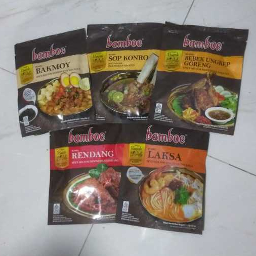 

Grosir Bamboe Premium - Bumbu Bamboe Laksa Sop Konro Bebek Ungkep Bakmoy Rendang