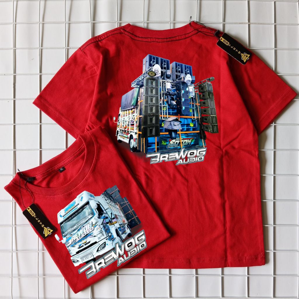 SPESIAL MERAH PUTIH KAOS HOREG AUDIO SOUND SYSTEM USIA 1-10 TAHUN COTTON COMBED 24s