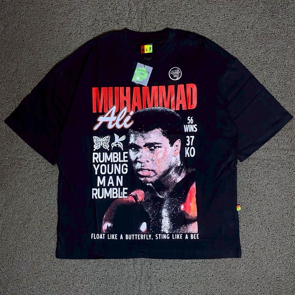 TSHIRT KAOS OVERSIZE MCF SUPPLY CO ORIGINAL MUHAMMAD ALI BLACK
