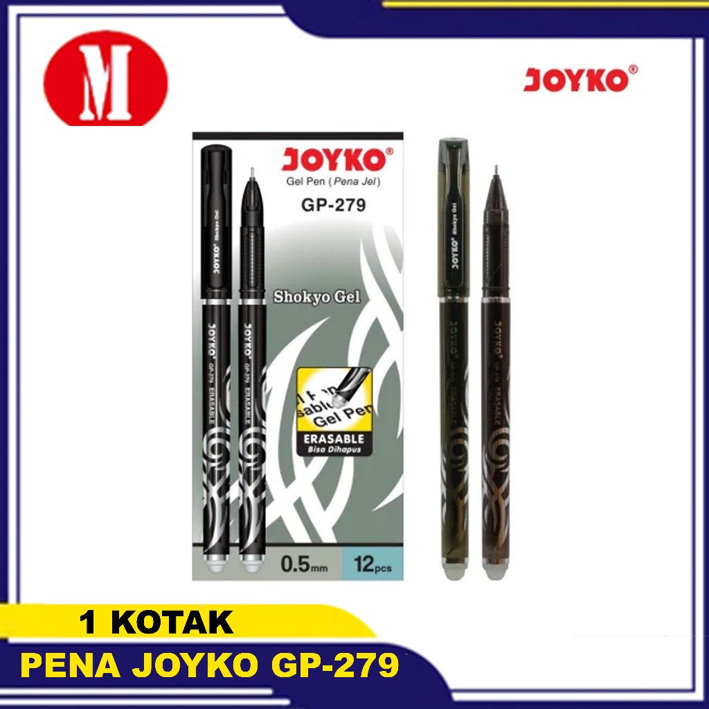 

Pulpen Joyko Erasable Gel Pen / Pena Bisa Dihapus JOYKO Shokyo GP-279 Kotak