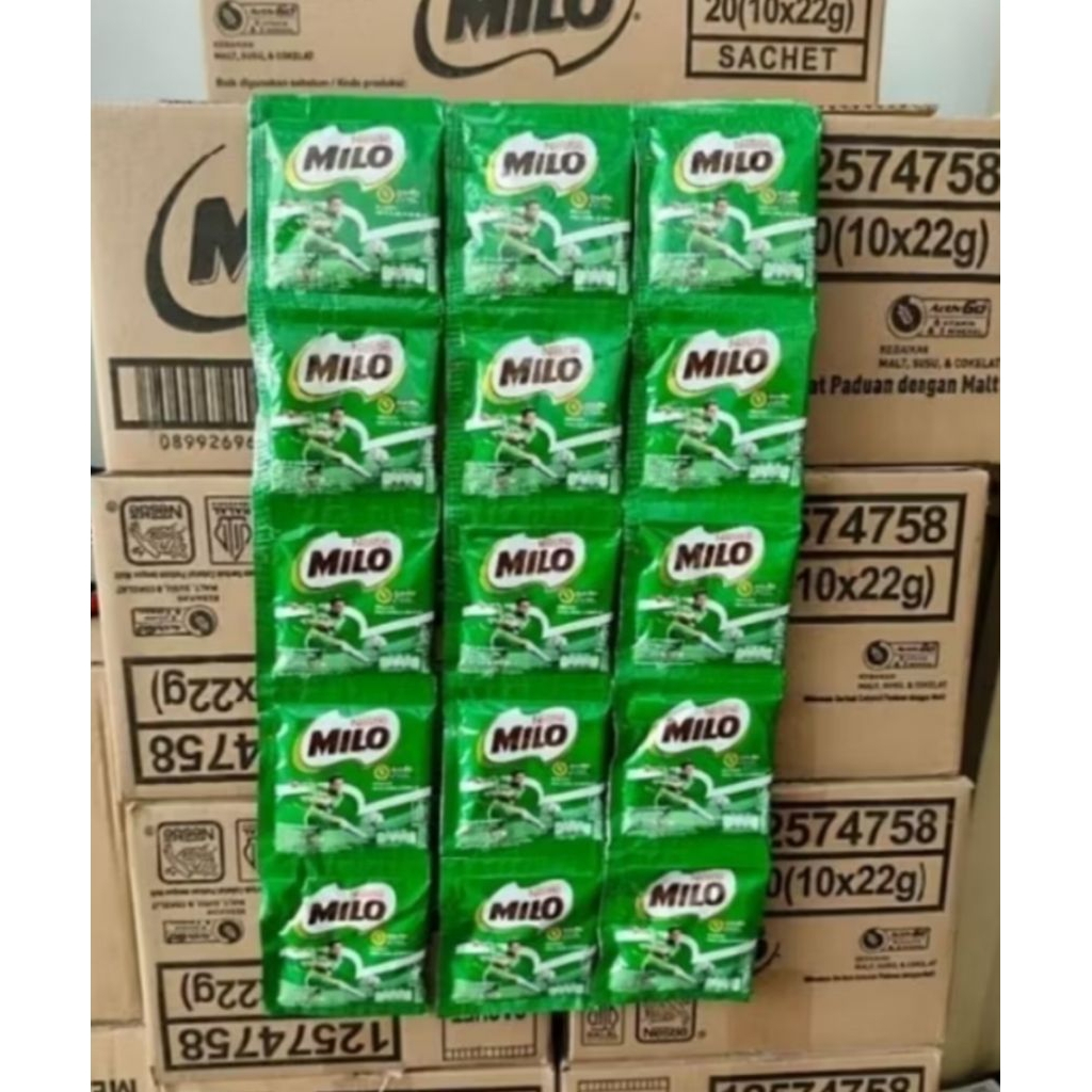 

Milo Sachet 22gr 1 dus isi 20renteng