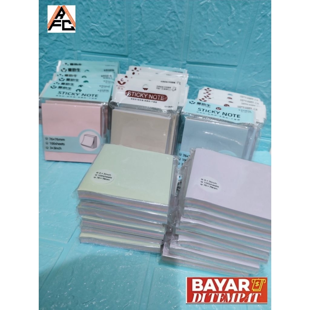 

STICKY NOTE KERTAS WARNA WARNI /STICKY NOTES PENANDA HALAMAN/STICK NOTE/KERTAS MEMO 100 lembar
