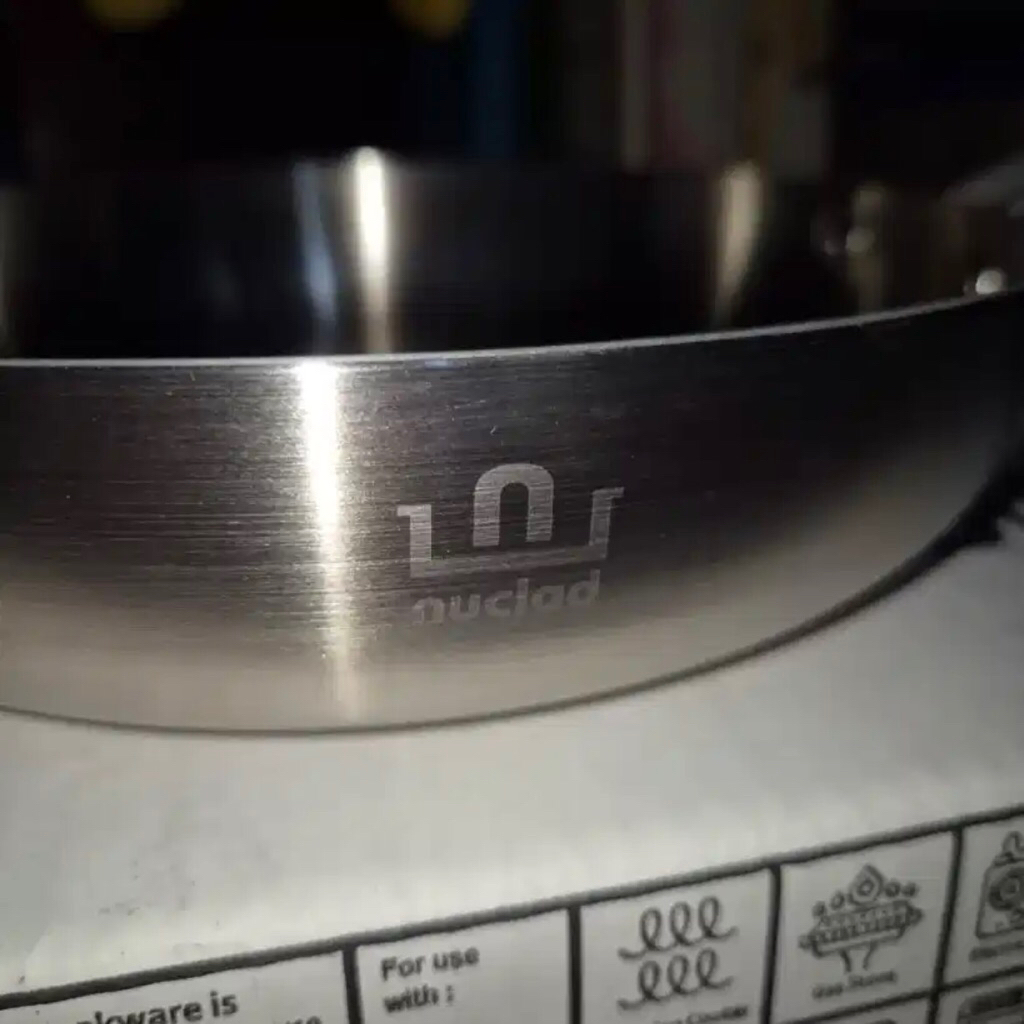 Preloved Nuclad Frypan + Stein Glow Wok Blue 26cm