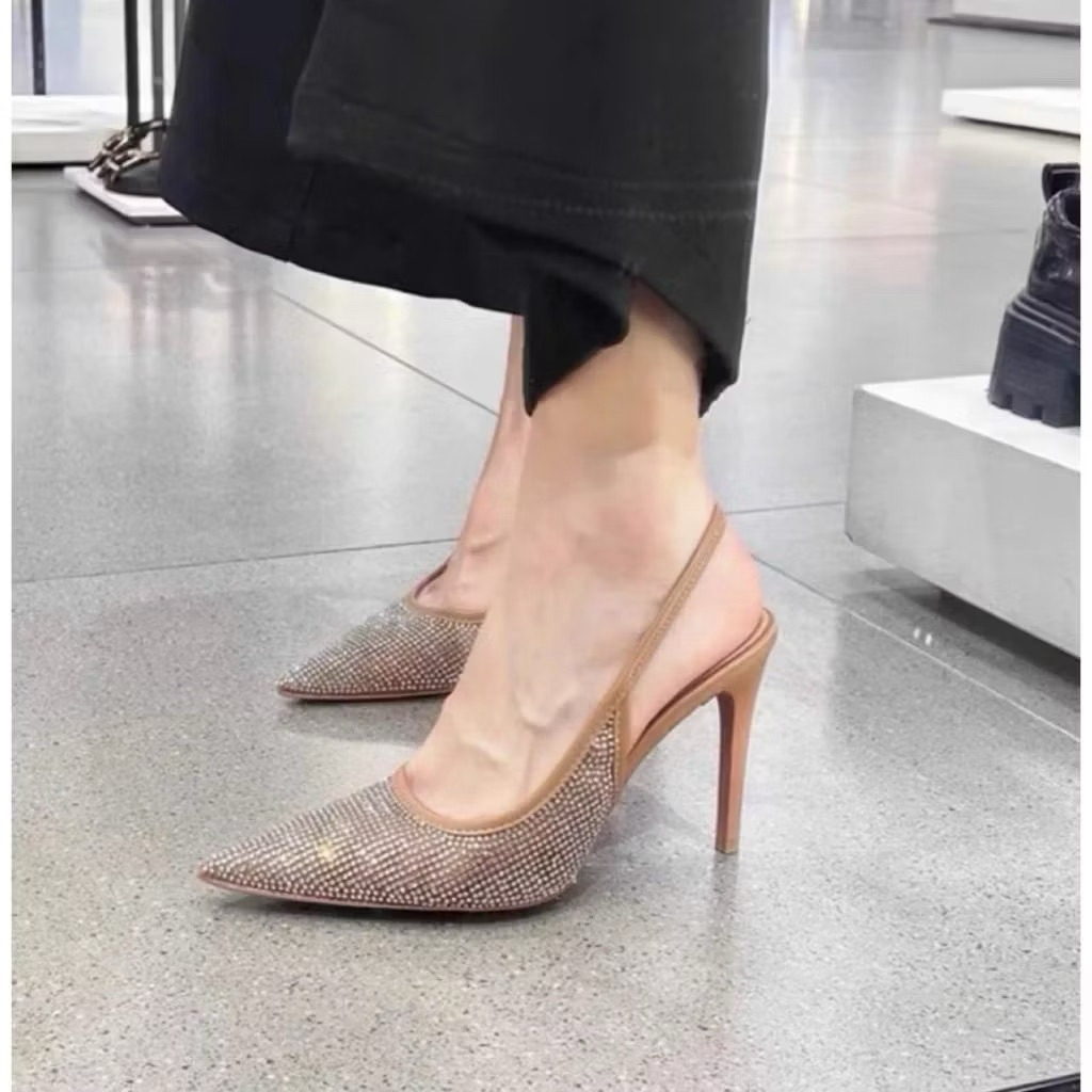 Sepatu Heels 10cm ZR Wanita Sepatu Heels Kondangan Elegant Wanita Sepatu Heels Pesta Mewah Wanita Ke