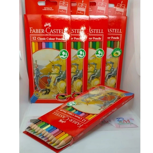 

Pinsil Warna Faber Castell classic colour pencils 12 warna (PANJANG) Kelir Pensil Ori 100% Original Asli Authentic