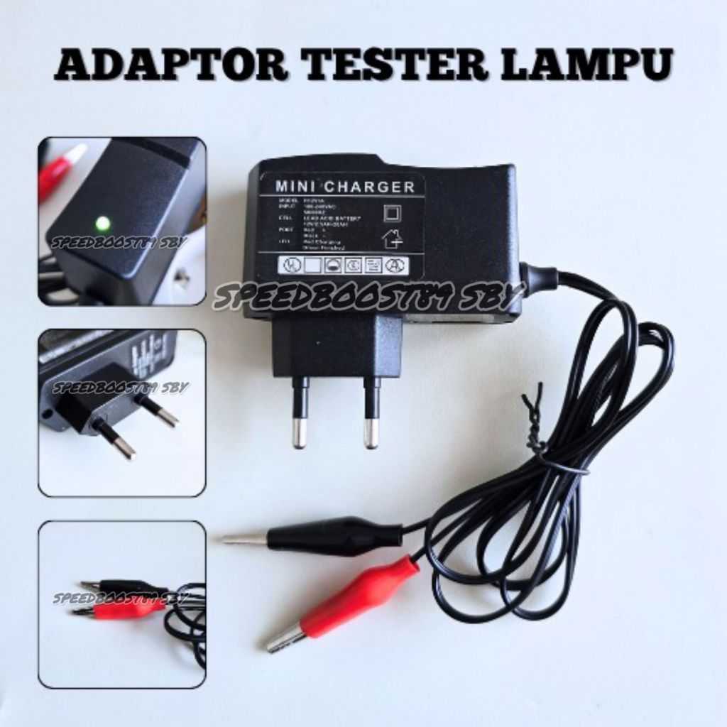 ADAPTOR TESTER LAMPU LED KENDARAAN ACCU 12VOLT ADAPTOR TESTER LAMPU