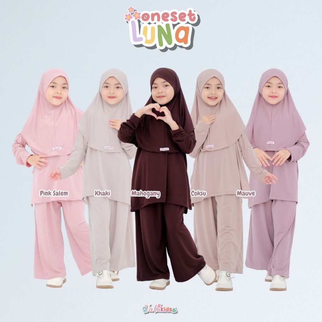 Violakids - Luna Set Jersey / Setelan Kulot Anak dan Dewasa / Couple Baju Ibu dan Anak