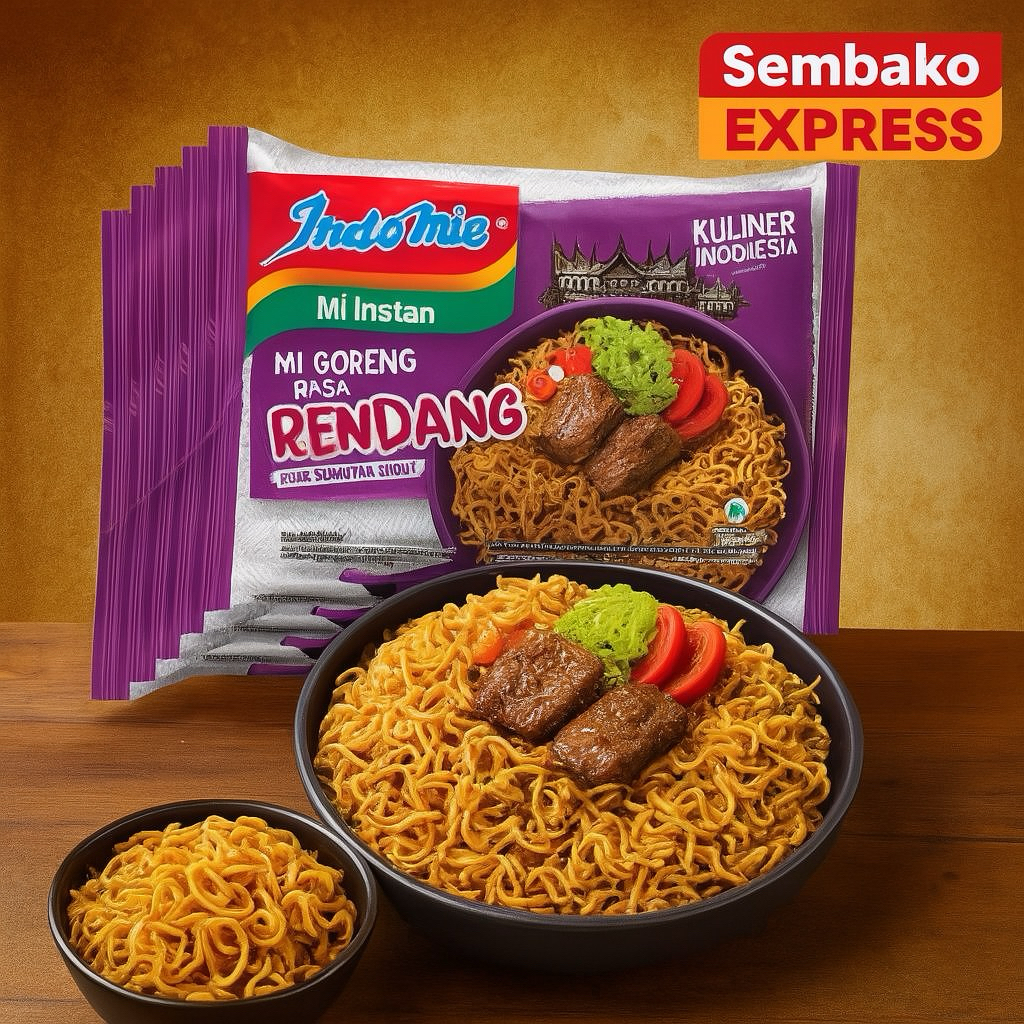 

Indomie Goreng Rasa Rendang 5pcs - Mi Instan Khas Nusantara Pedas Nikmat