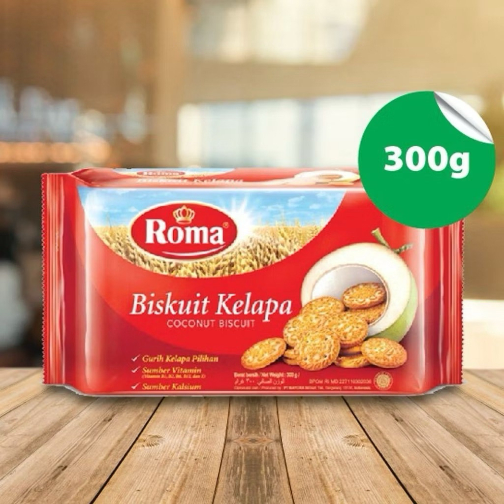 

Roma biskuit kelapa 300gram Gurih dan sumber vitamin