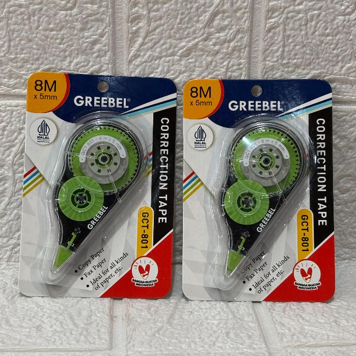 

Tipe X Roll GREEBEL Correction Tape GCT-801 1 Pcs