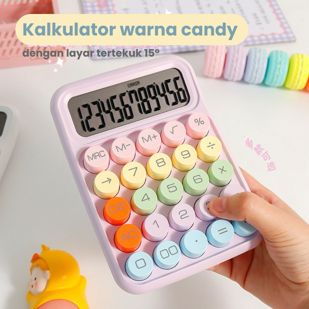 

Raku.Store - Kalkulator Multifungsi Pelajar Lucu Pastel Candy Warna Warni Aesthetic Estetik