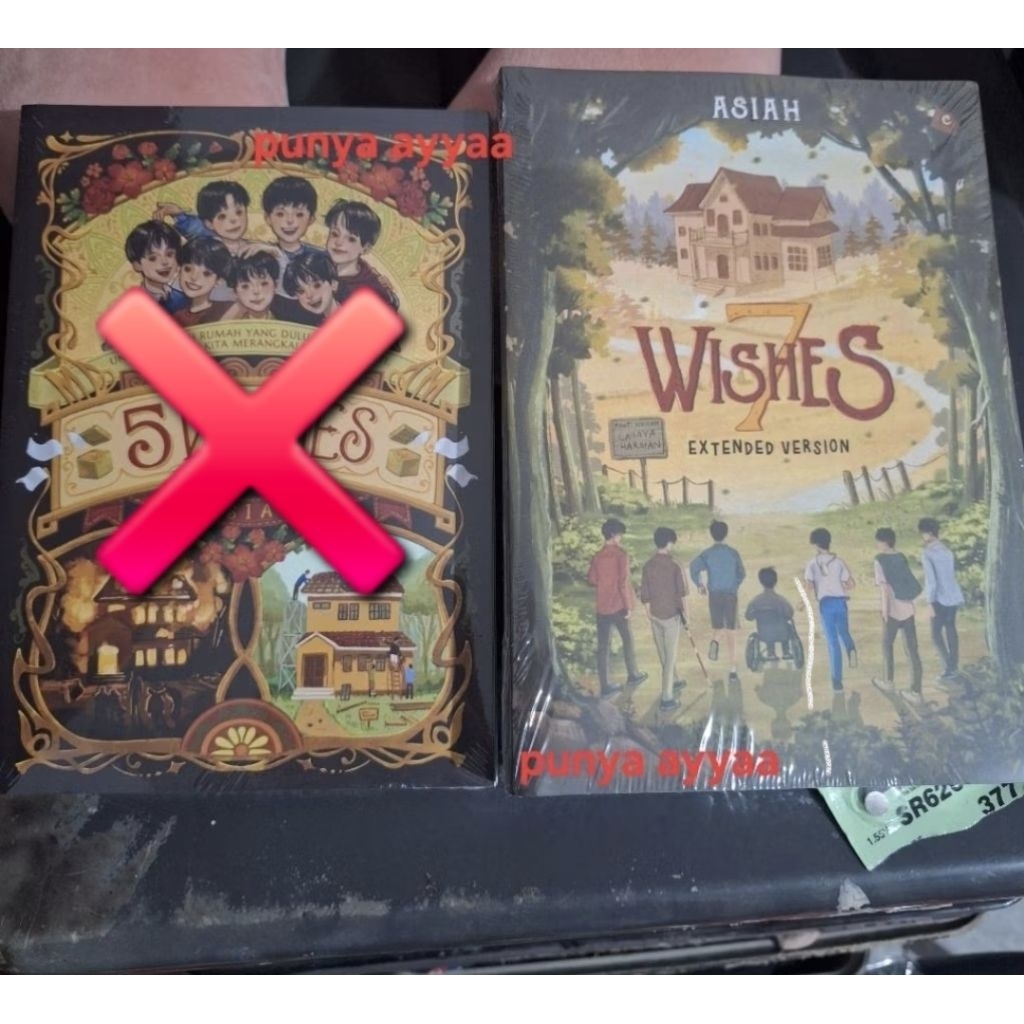 novel 5 wishes by asiah // novel 7 wishes // BACA DESK