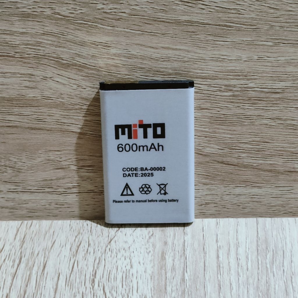 Baterai Batre Mito 135 101 120 122 118 168 570 117 BA00002 BA-00002 Battery Batrai Batere Pengganti