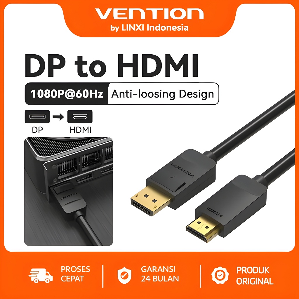 Vention Kabel Converter DisplayPort (DP) to HDMI