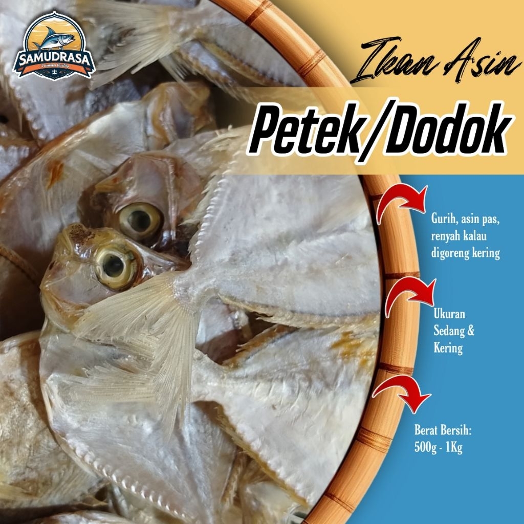 

500g Ikan Asin Petek / Dodok Besar Fresh Super