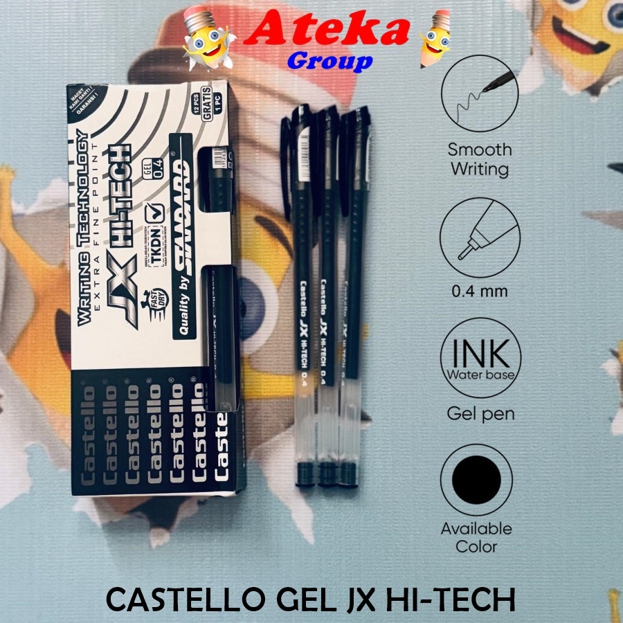 

[BOX/12PCS] CASTELLO GEL PEN JX HI-TECH JUMBO GEL