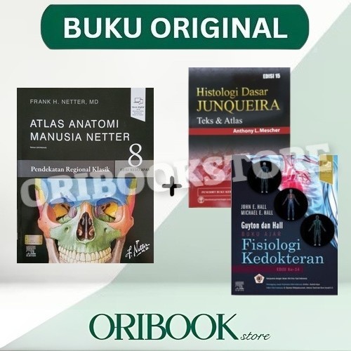 ORIGINAL PAKET BUKU NETTER ATLAS ANATOMI MANUSIA FISIOLOGI GUYTON HISTOLOGI JUNQUEIRA