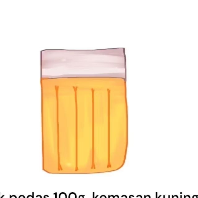 

(10 pc) Makanan Ringan bahan Kulit Tofu canilan pedas snack pedas kuning Ukuran 100 gr