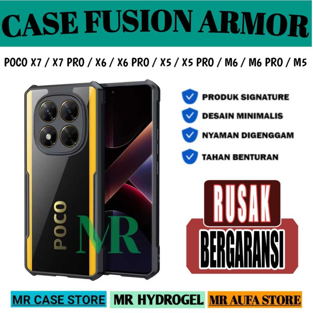 CASE CASING SPIGEN FUSION ARMOR FOR POCO X7 / X7 PRO / X6 / X6 PRO / X5 / X5 PRO / F7 / F7 PRO / F7 