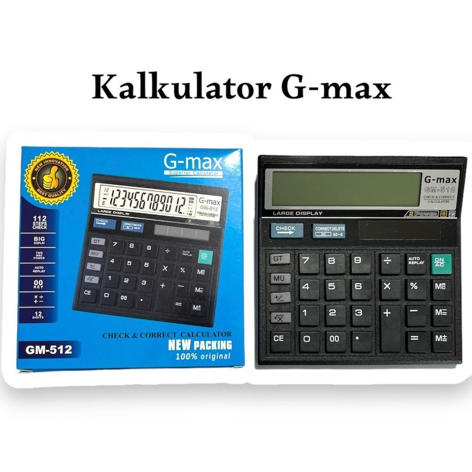 

Kalkulator G-Max GM-512 12 Digit Kalkulator Kantor Kalkulator Warung Kalkulator Digital IJNC