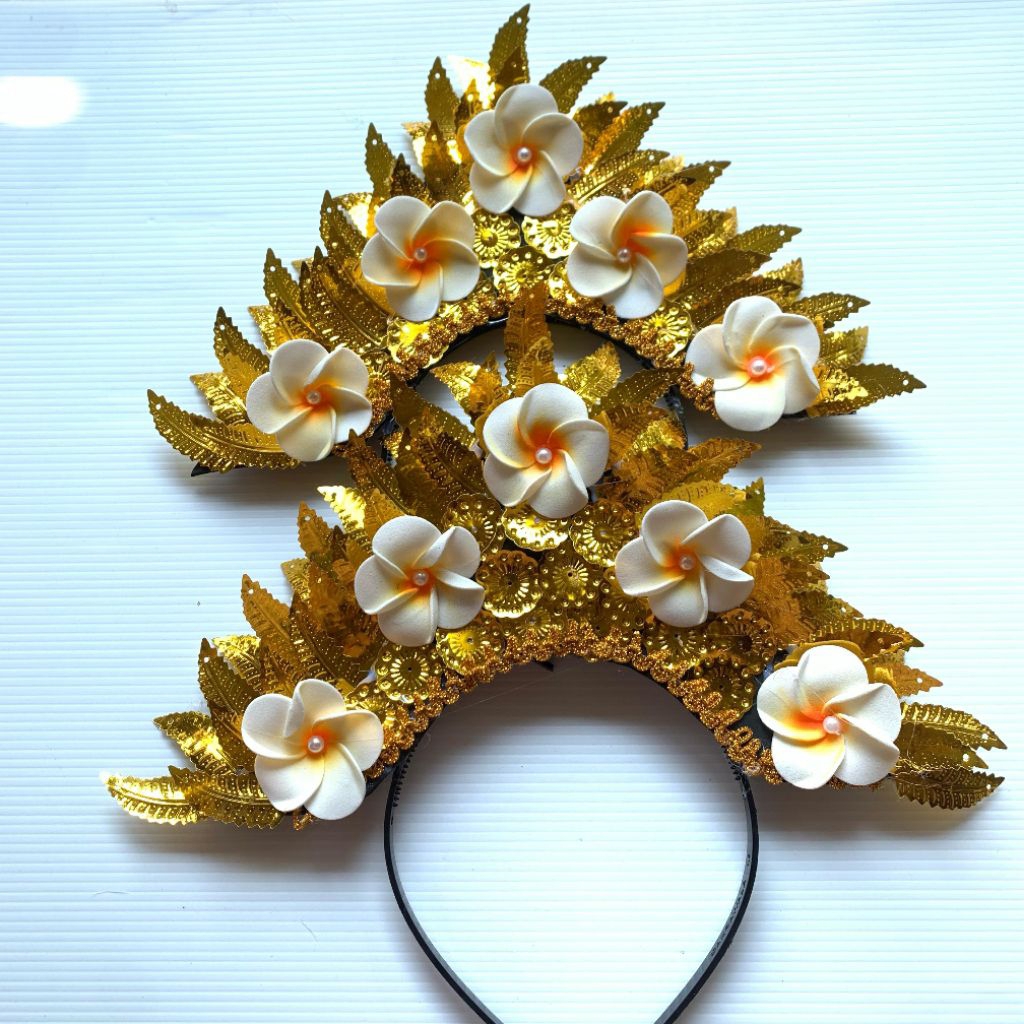 mahkota emas mahkota bali mahkota bunga jepun mahkota karnaval