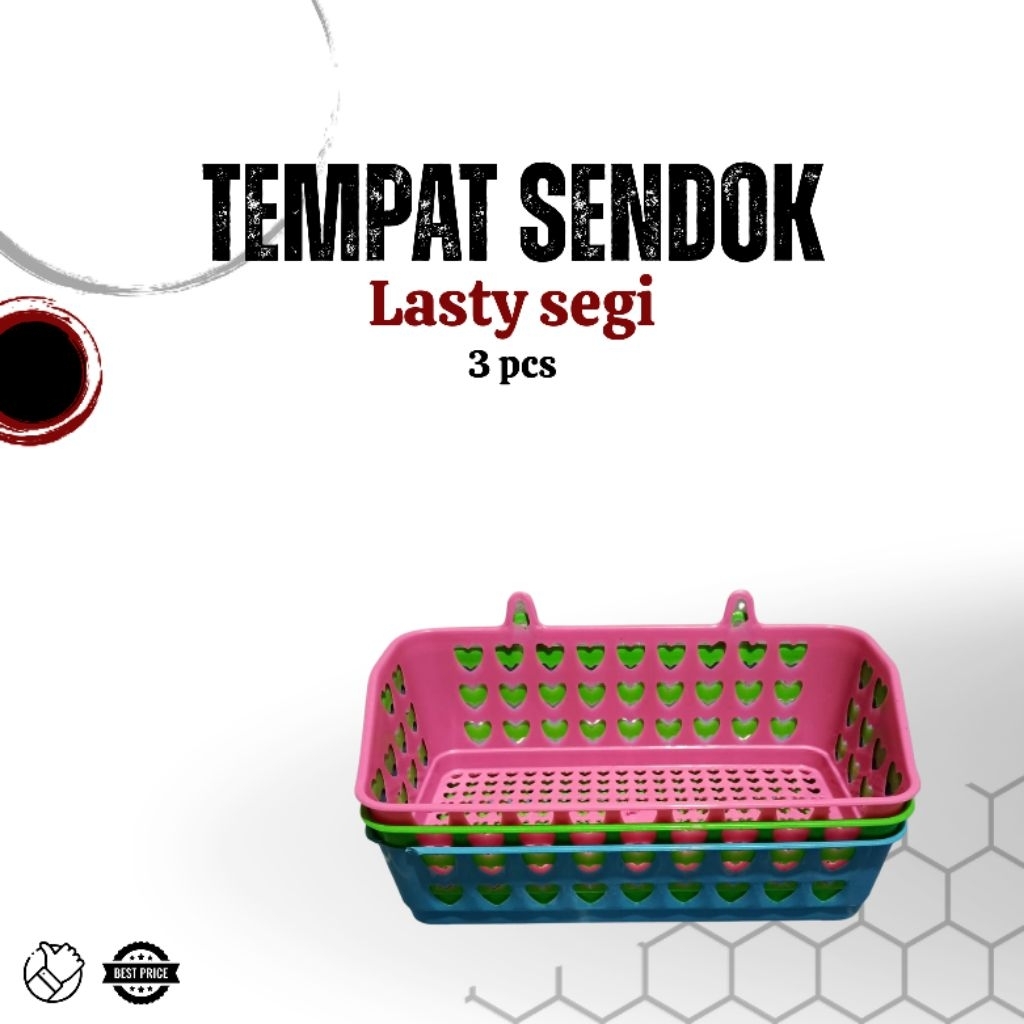 Bundling 3 pcs Tempat sendok segi lasty - tempat sendok gantung - tempat plastik gantung