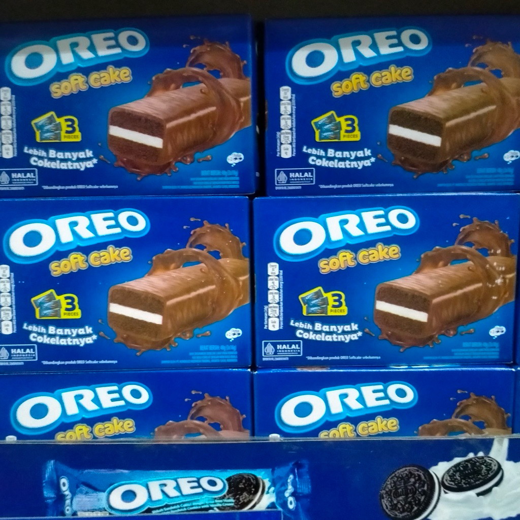 

Oreo Soft Cake Bolu / Kue Coklat Lapis Vanilla Multi pack Isi 3 dan isi 6