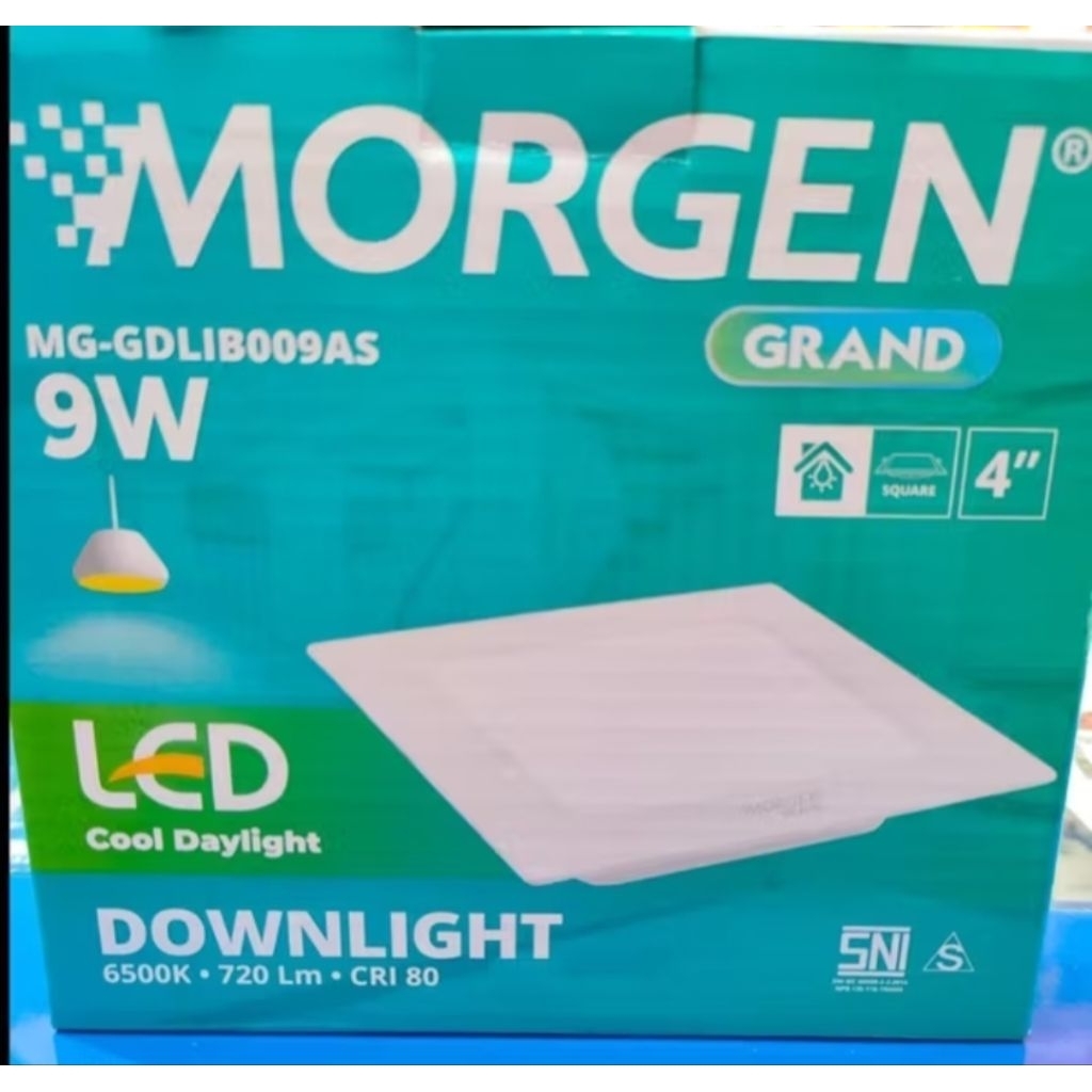 DOWNLIGHT MORGEN INBOW 9WATT WHITE / MORGEN DOWNLIGHT 9W KOTAK PUTIH ORIGINAL