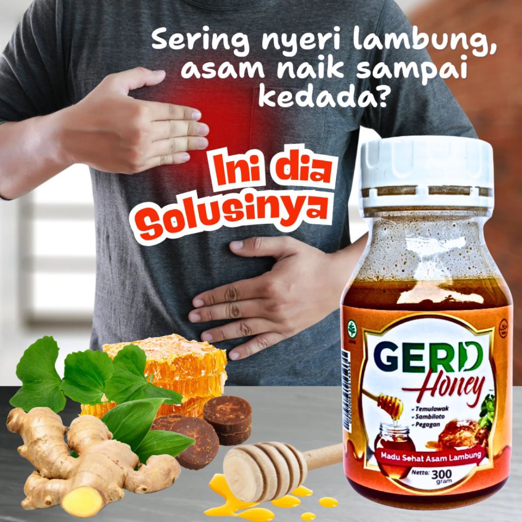 GERD Honey Madu Lambung Original | Obat Herbal GERD, Maag, dan Refluks Asam Lambung