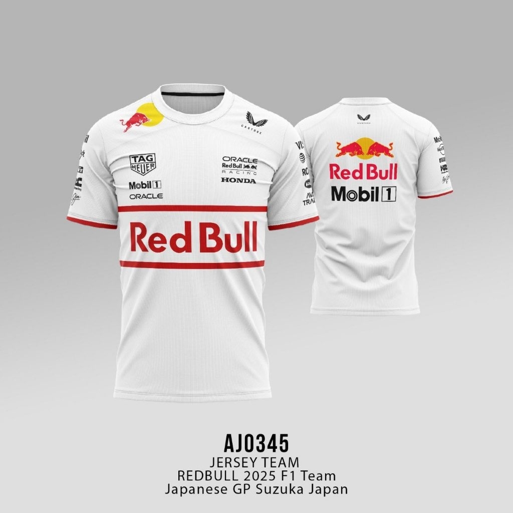 Jersey REDBULL Formula One F1 Putih AJ0345