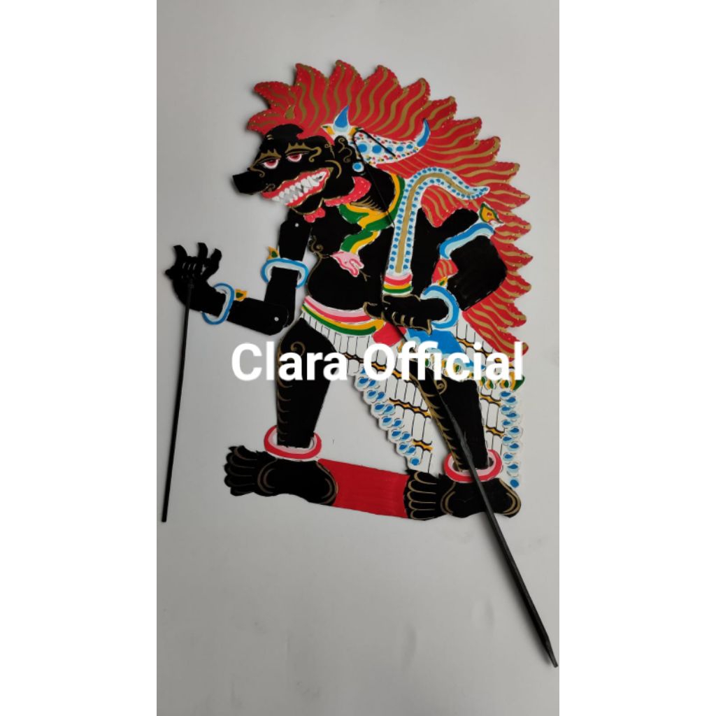 Wayang kertas duplex Buto Amral braholo HITAM