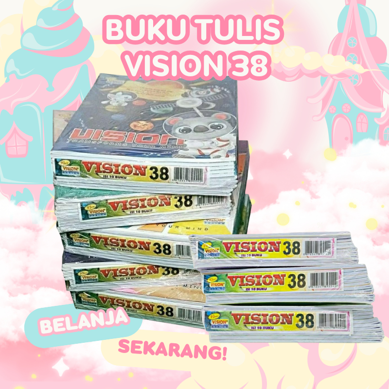 

Buku Tulis Vision 38 Lembar Isi 10 Buku (1 Pack)||NirmalaPena