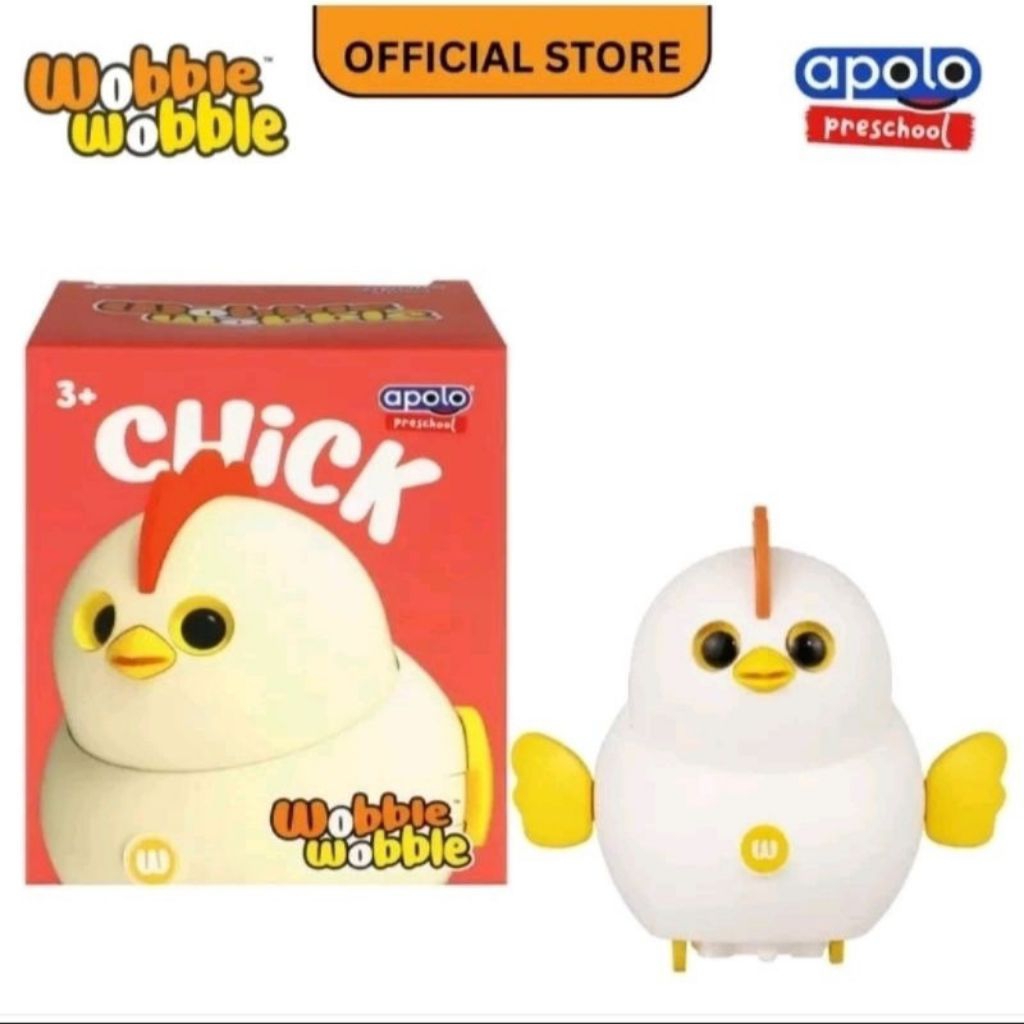 Apollo Wobble Wobble Mainan Anak Ayam Bisa Jalan dan Bersuara Mainan Sensori Anak